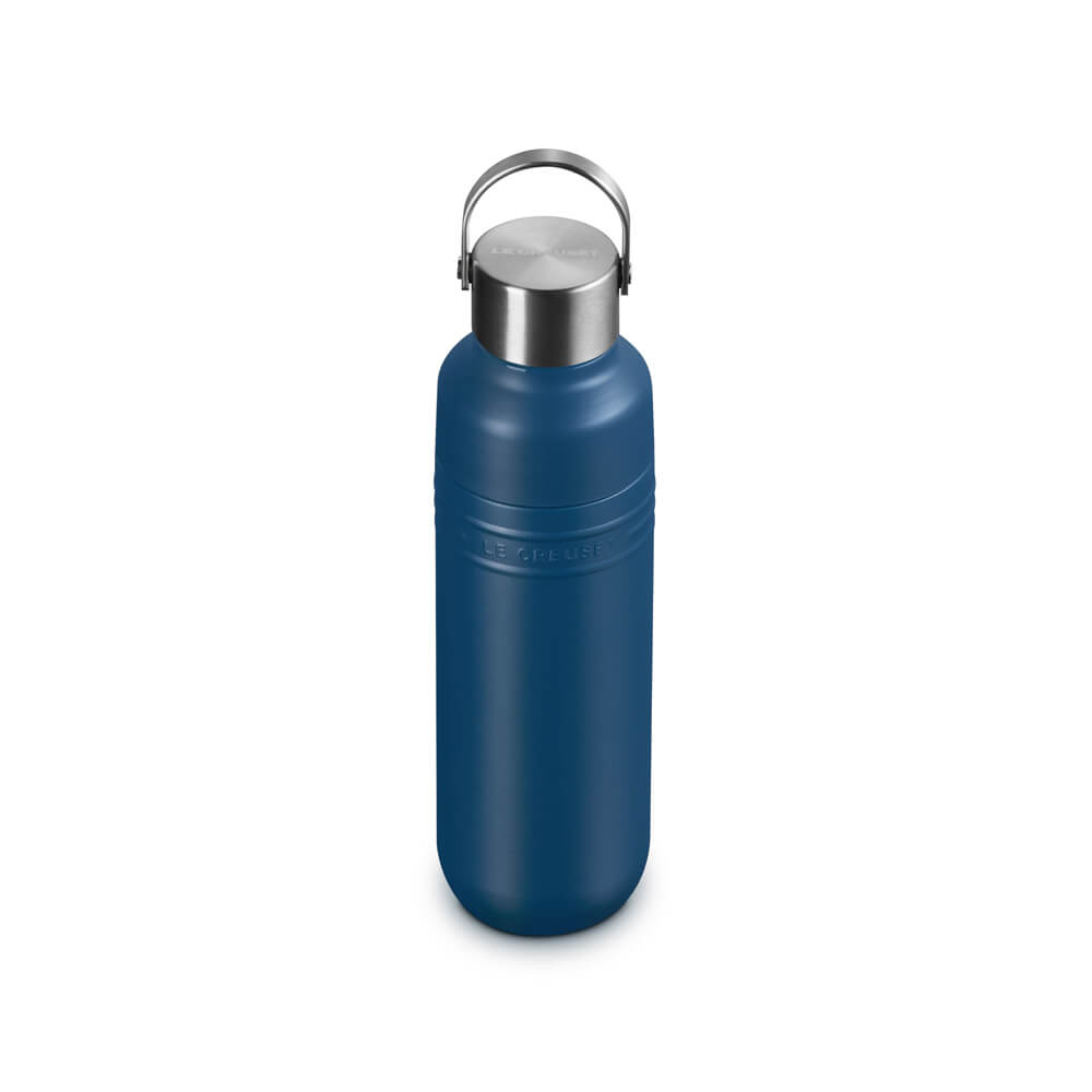 Le Creuset On The Go Deep Teal Insulated Water Bottle 500ml